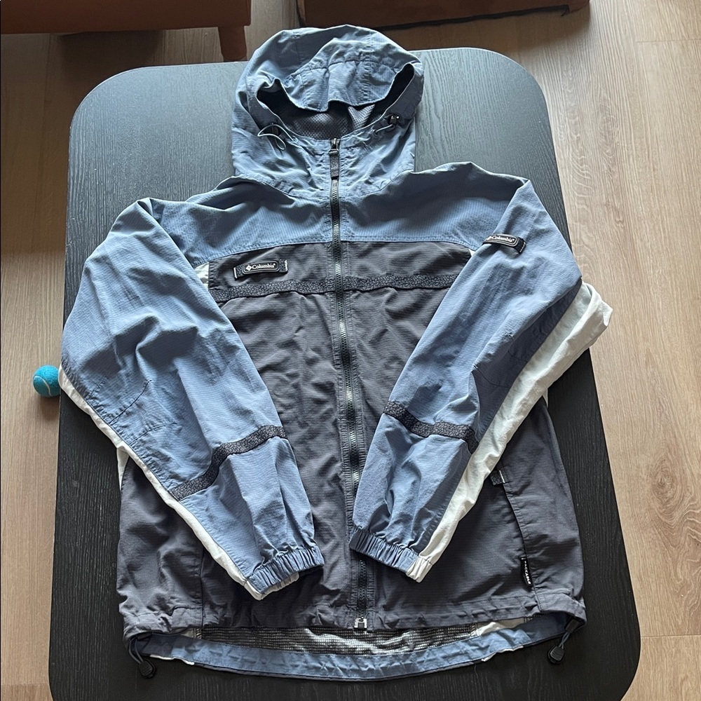 Columbia Men's Blue and Gray Windbreaker
